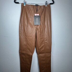 PrettyLittleThing Faux Leather High-Waist Pants – Size 4 (NWT)